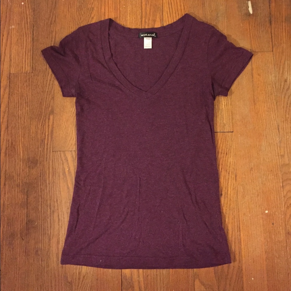 Maroon V-neck